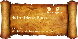Malatidesz Emma névjegykártya